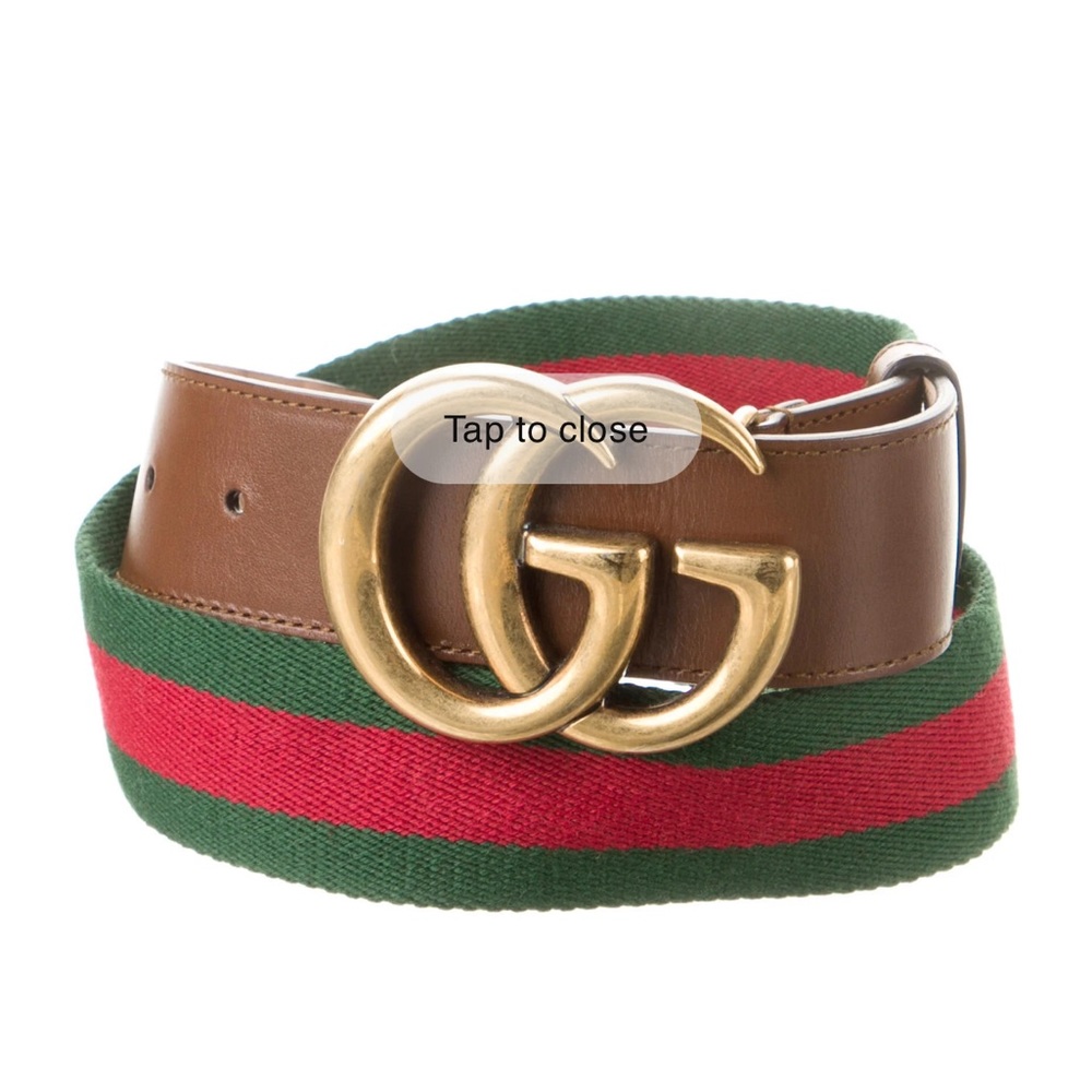 Gucci red and green belt